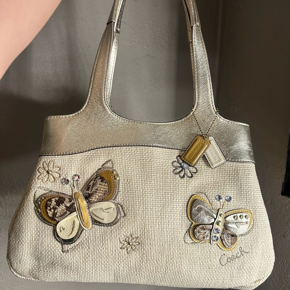 Coach Lexi Woven Butterfly shoulder bag